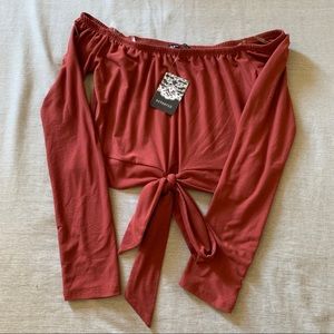 Off the shoulder crop top